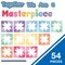Carson Dellosa Crafty and Cool 54-Piece Together We Are a Masterpiece Motivational Bulletin Board Set, Colorful Quilt Squares and Denim Strips Classroom Decor
